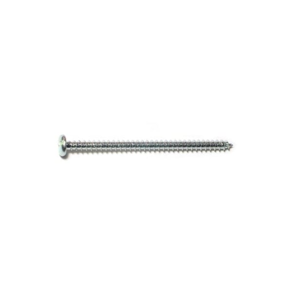 Midwest Fastener Sheet Metal Screw, #10 x 3 in, Zinc Plated Steel Pan Head Slotted Drive, 24 PK 60808 - main